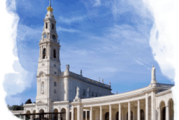 a church with a mountain in the background