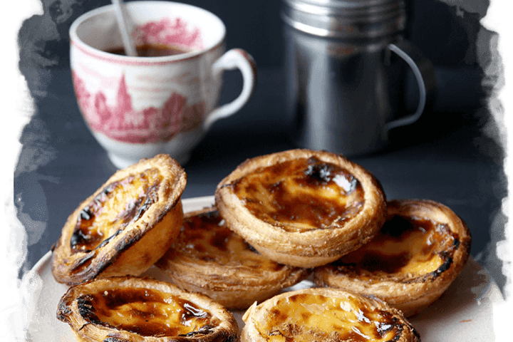 a plate of food and a cup of coffee