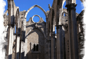 a close up of a stone building