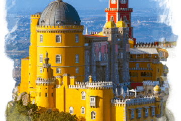 a close up of a castle